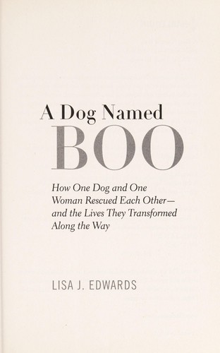A Dog Named Boo by Lisa Edwards — book cover