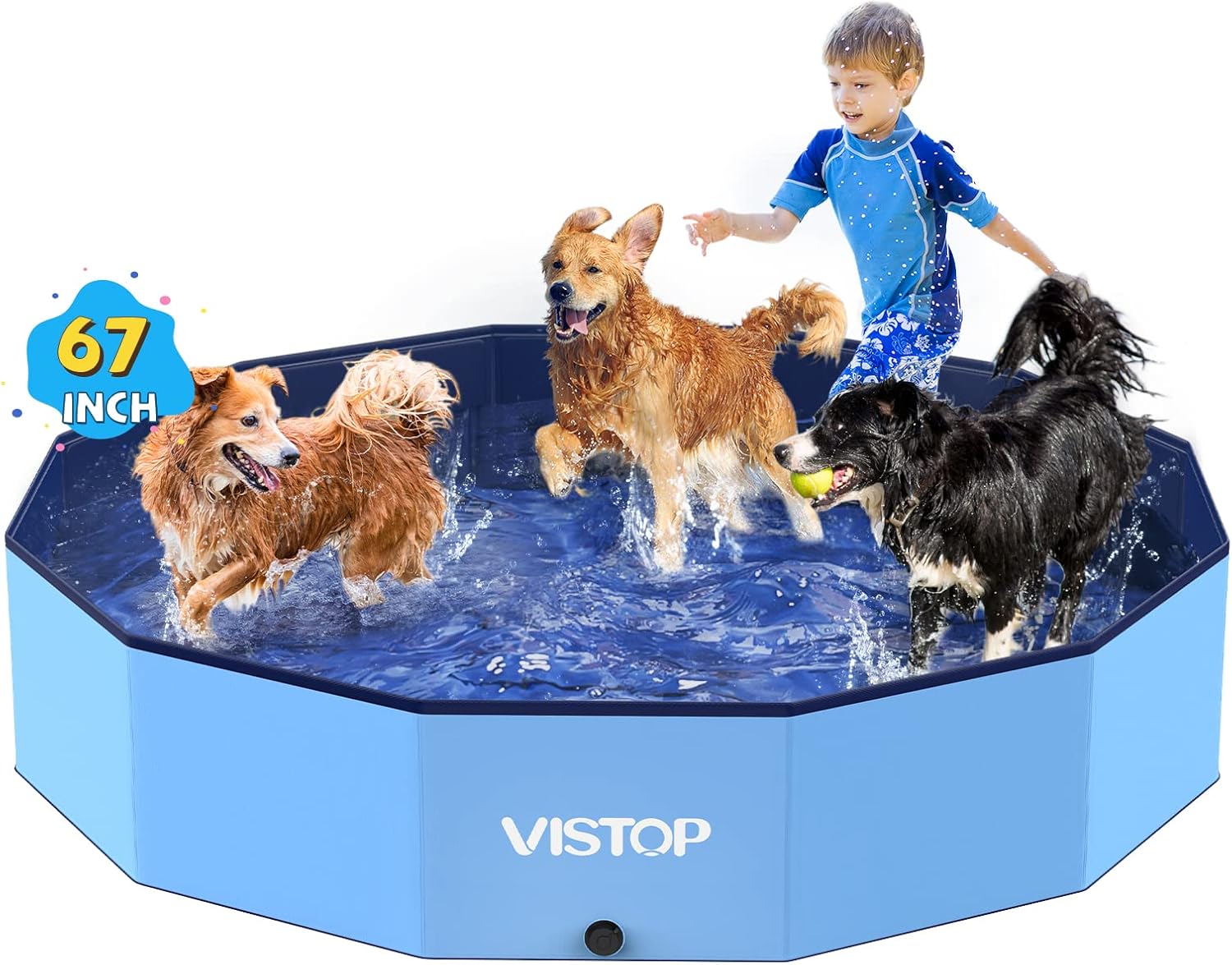 VISTOP XXL Foldable Dog Pool — dog water toy