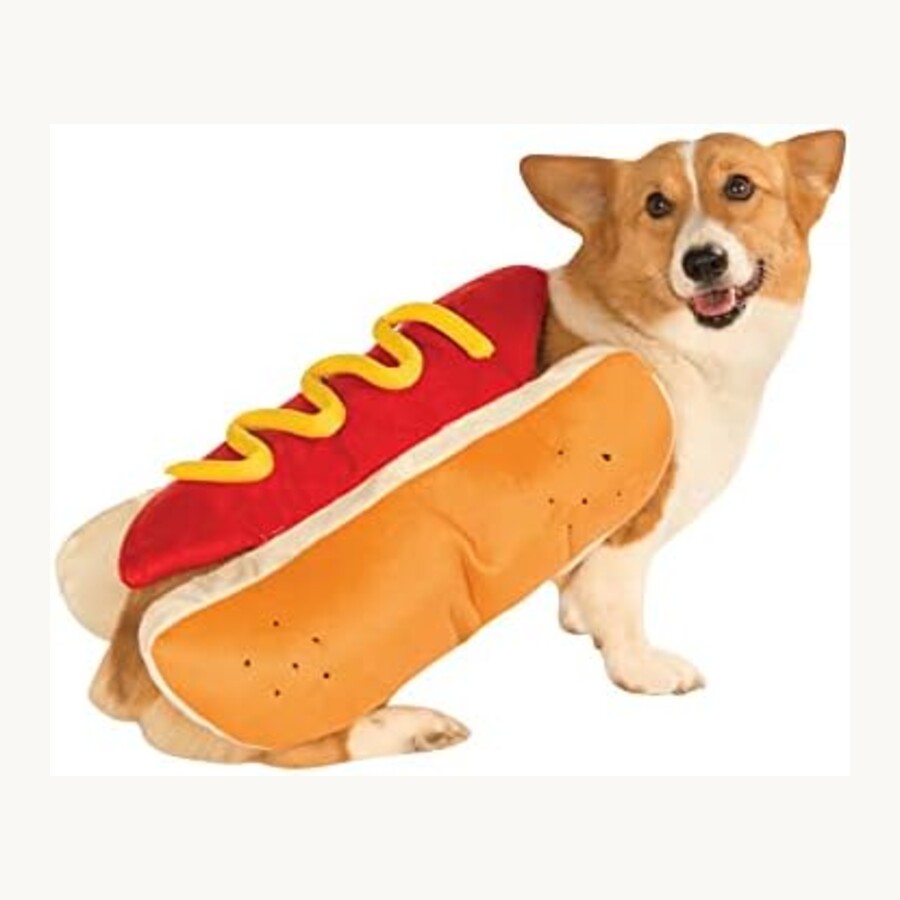 Hot dog costume for dogs